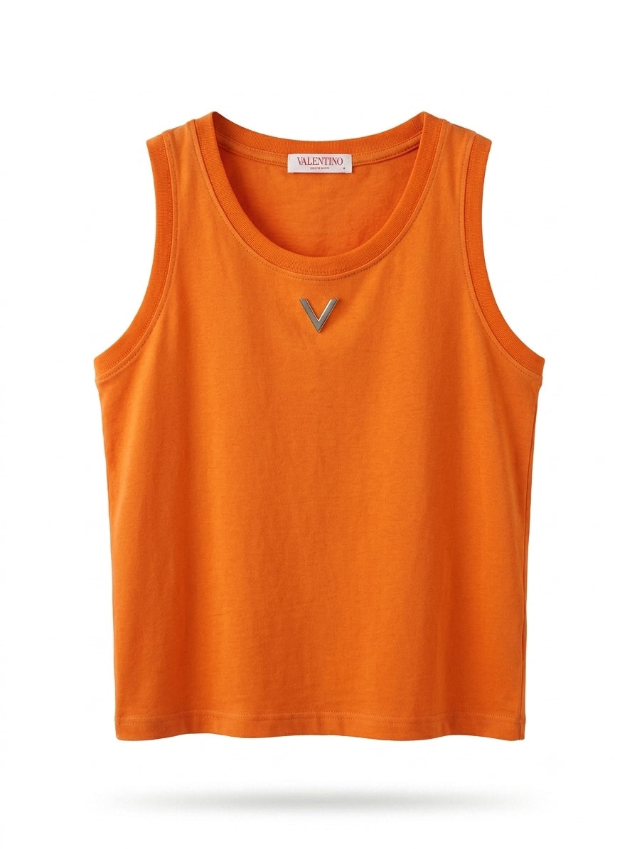 VAL Signature V-Logo Tank in Tangerine