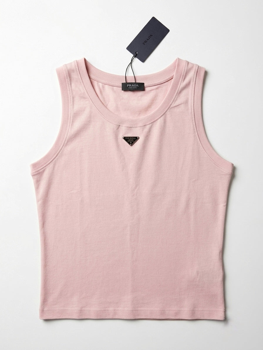 PRA Enamel Triangle Logo Ribbed Tank Top