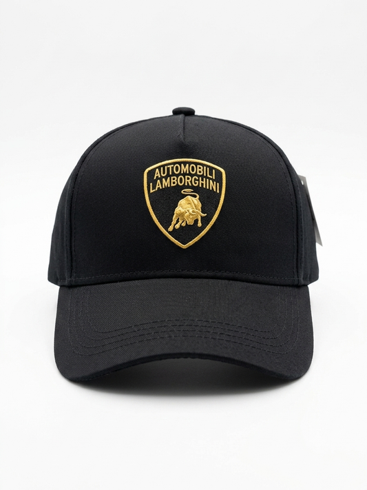 LBGNI Golden Shield Motorsport Cap in Onyx