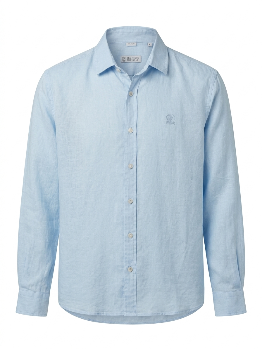 BC Sartorial Sky Blue Linen Shirt