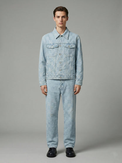 Checkerboard Denim Co-ord