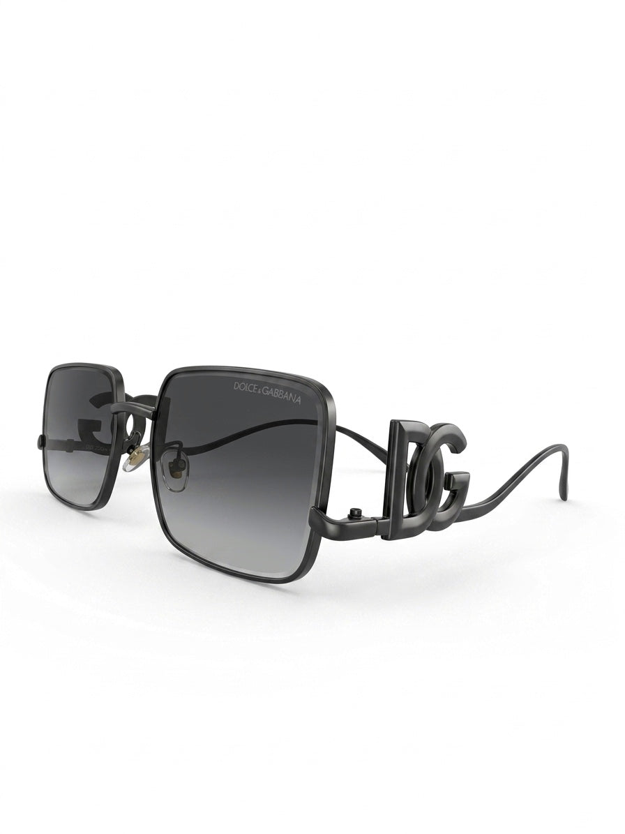 D&G Interlocking Logo Square Sunglasses
