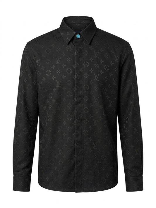 LV Signature Noir Monogram Tailored Shirt