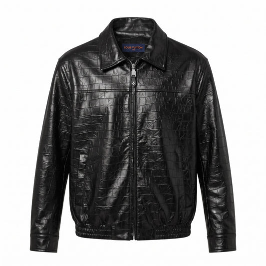 LV Exotic Embossed Blouson in Noir