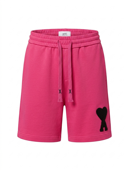 AMI Vibrant Coeur Jersey Shorts