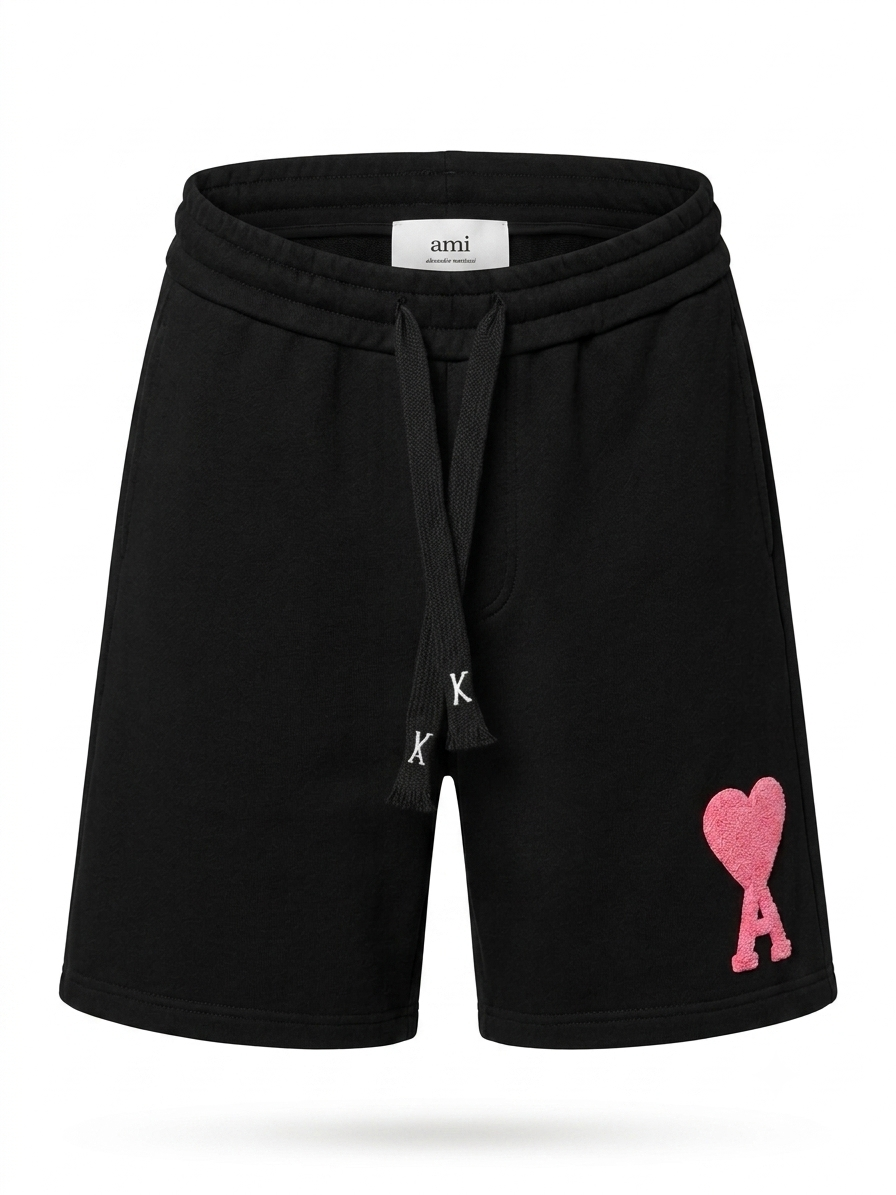 AMI Coeur Bouclé Jersey Shorts