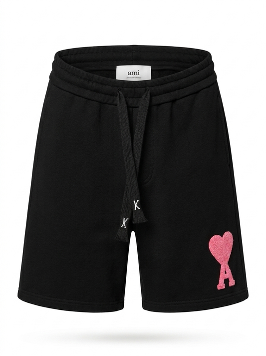 AMI Coeur Bouclé Jersey Shorts