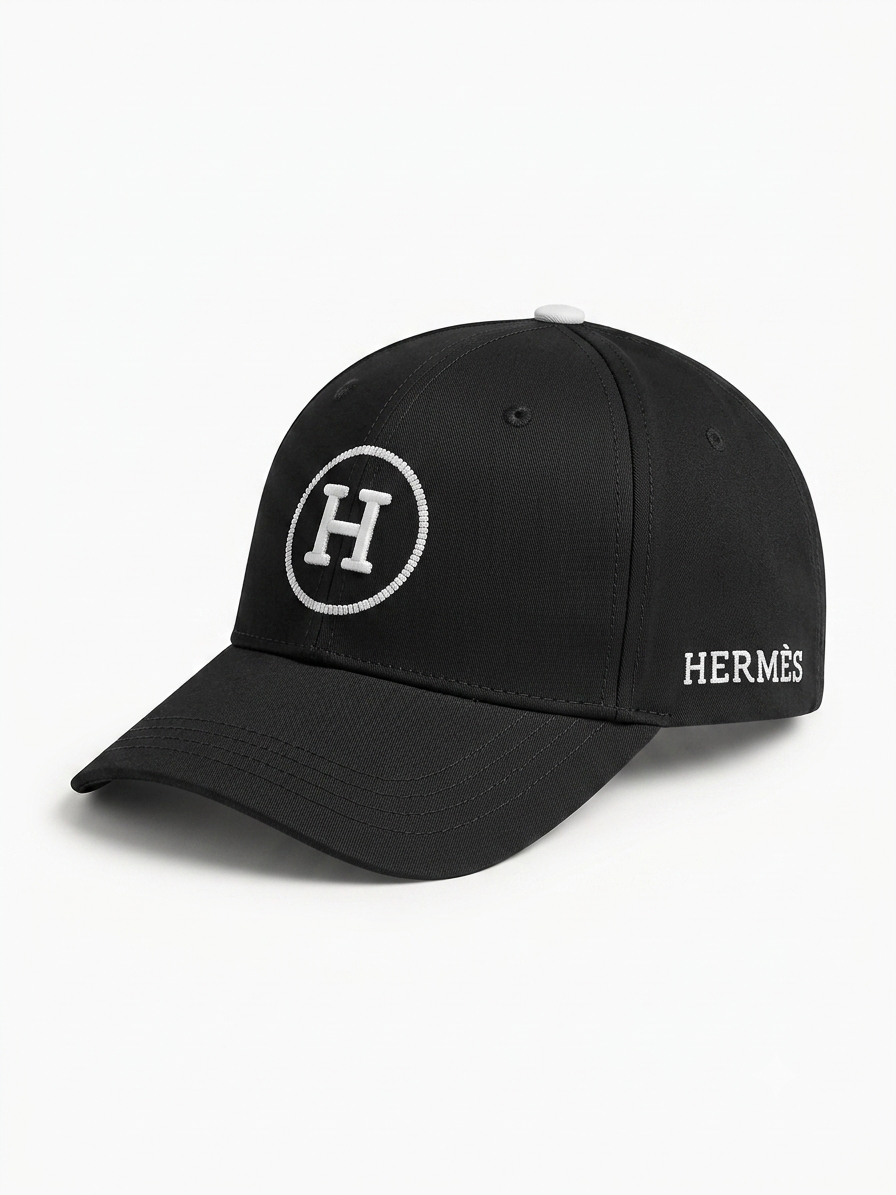 The Signature H. Monogram Canvas Cap | Noir