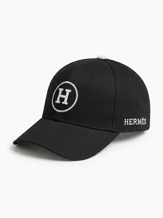 The Signature H. Monogram Canvas Cap | Noir