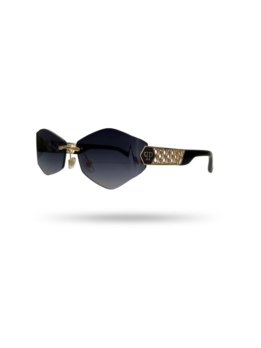 PP Geometric Cut-Out Temple Sunglasses
