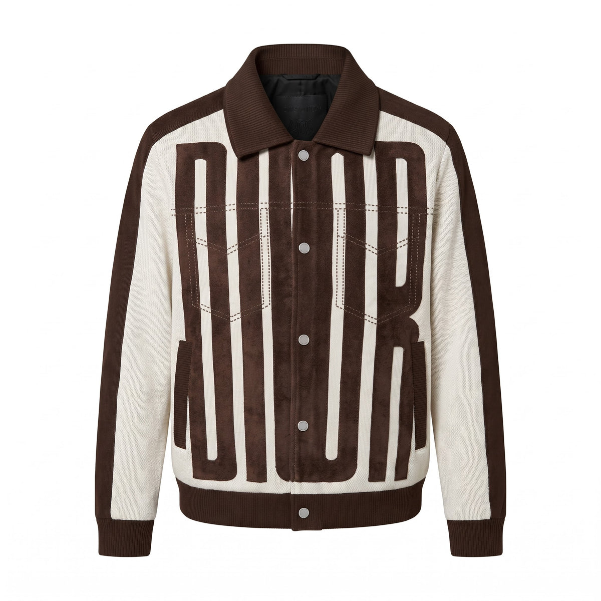Dior Oversized Logo Knit Blouson (Brown)