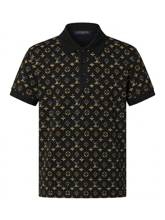 LV Gilded Monogram Jacquard Polo