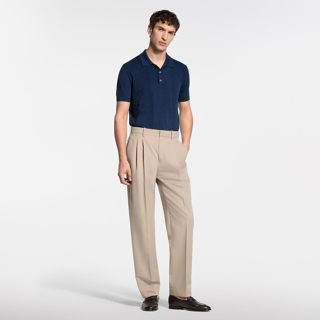 The LV Pointelle Monogram Knit Polo