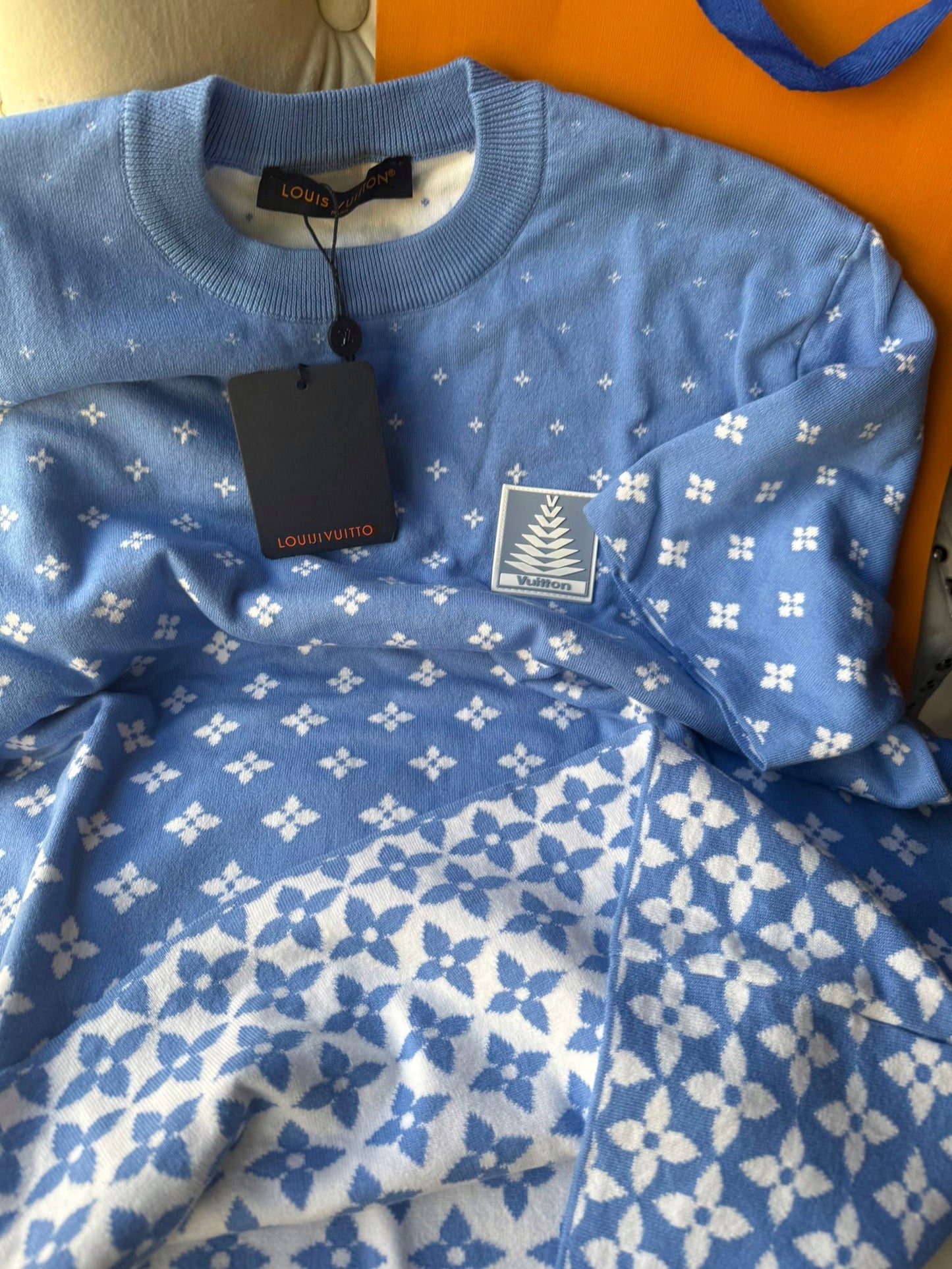 LV Monogram Gradient Blue Jersey T-Shirt