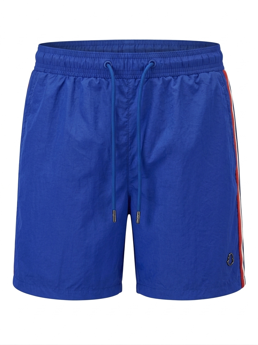 M. Tricolor-Stripe Technical Swim Shorts