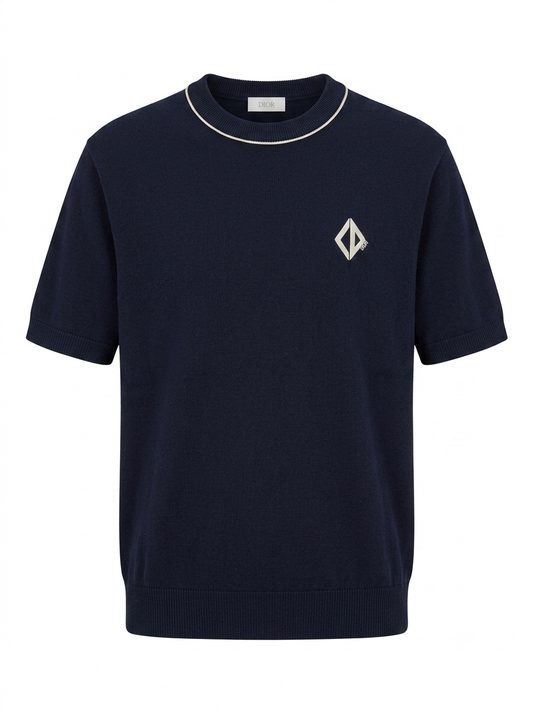 C.D. Diamond Monogram Knit Top
