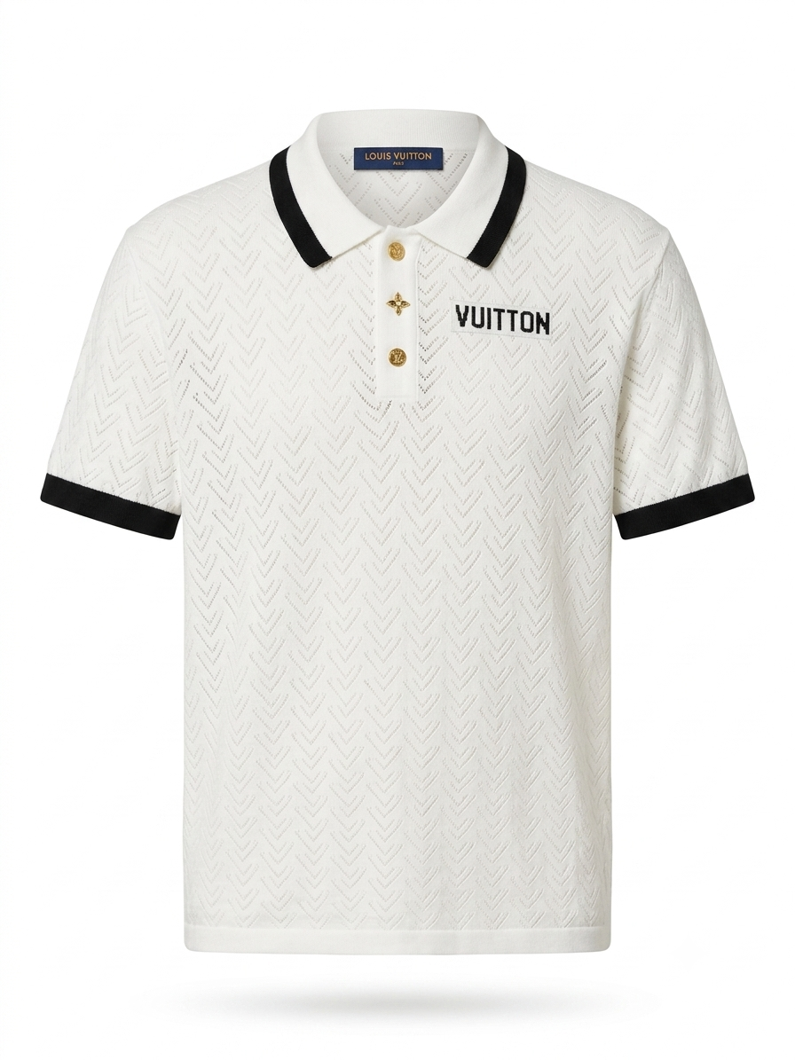 LV Signature Textured Knit Polo