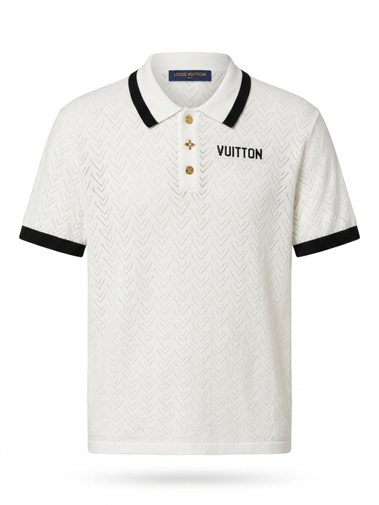 LV Signature Textured Knit Polo