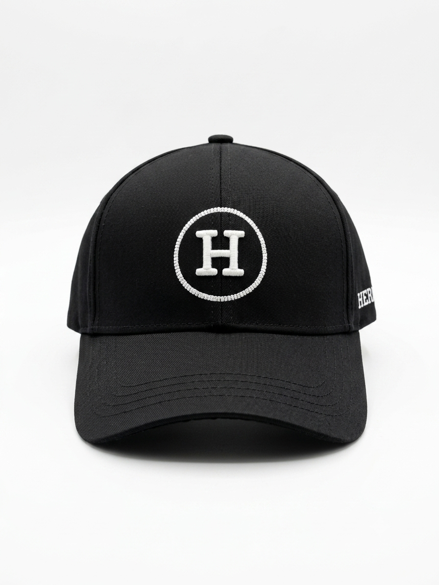 The Signature H. Monogram Canvas Cap | Noir