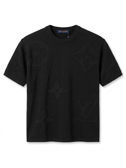 LV Oversized Monogram Relief Knit T-Shirt