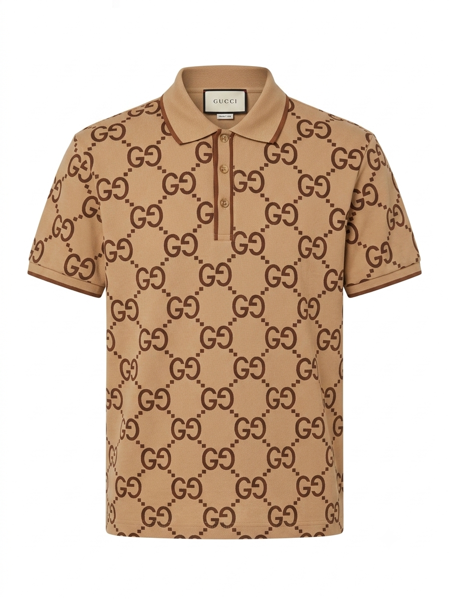 GUC Camel GG Monogram Polo
