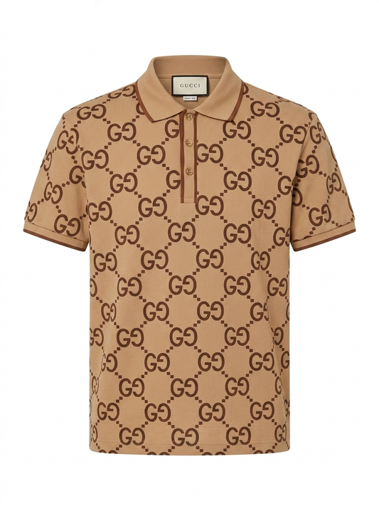 GUC Camel GG Monogram Polo