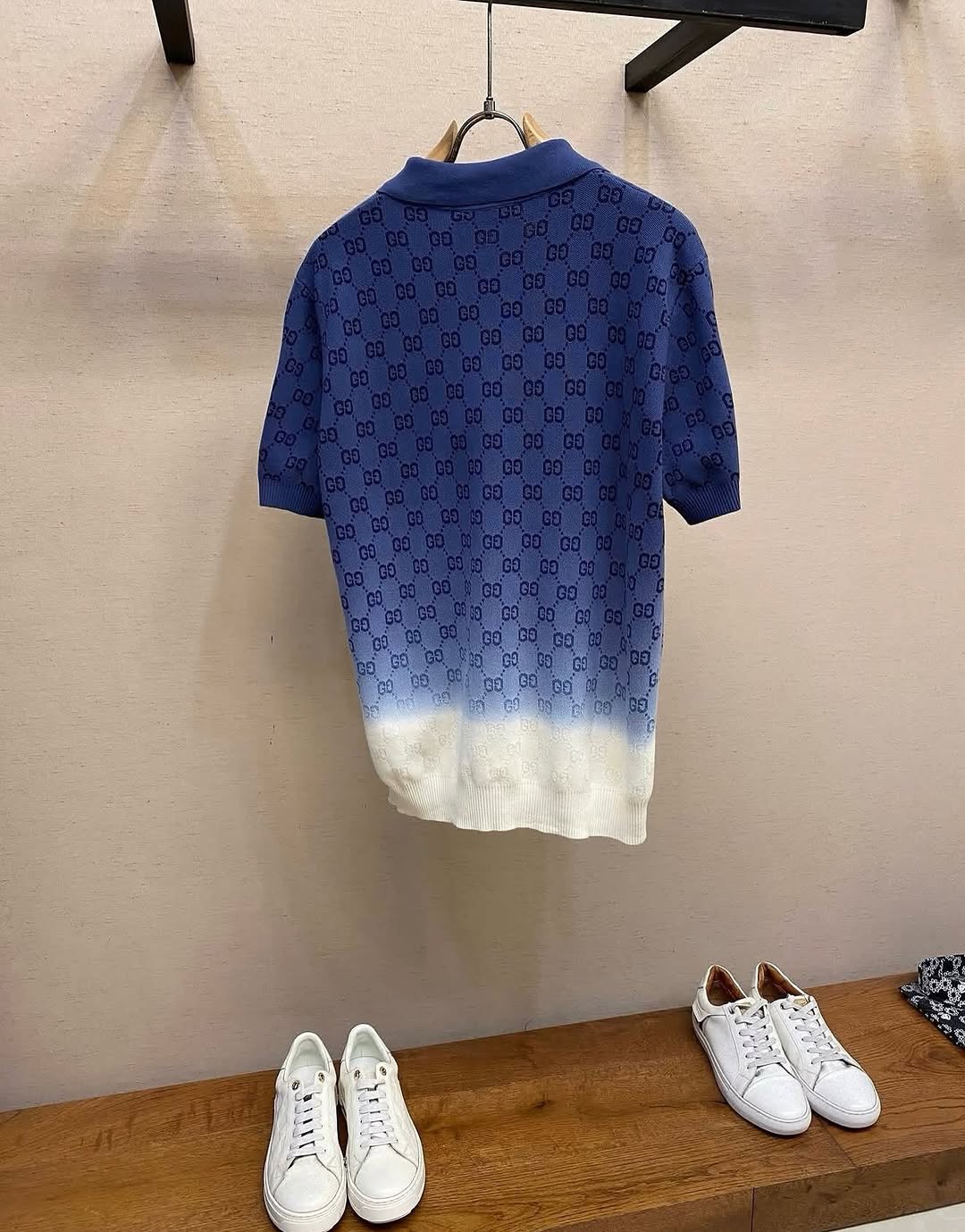 GC Ombré Monogram Knit Polo