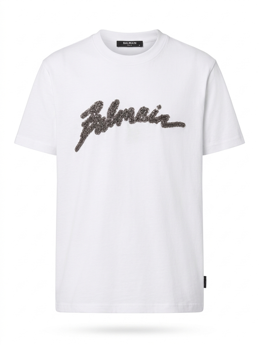 BLM Beaded Script Logo Premium Cotton T-Shirt