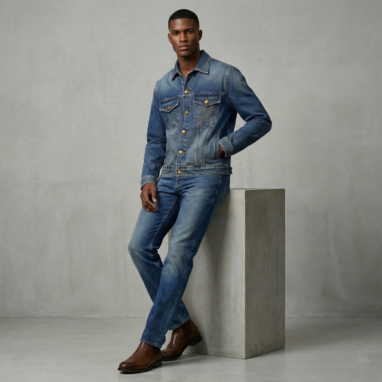 The Heritage Monogram Trucker – Vintage Indigo