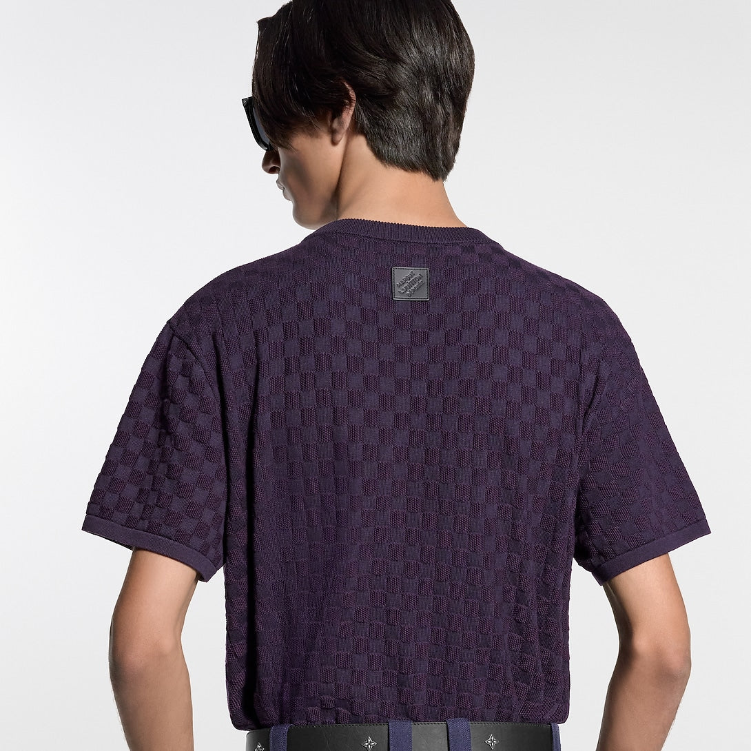 LV "Since 1854" Tonal Damier Knit Tee