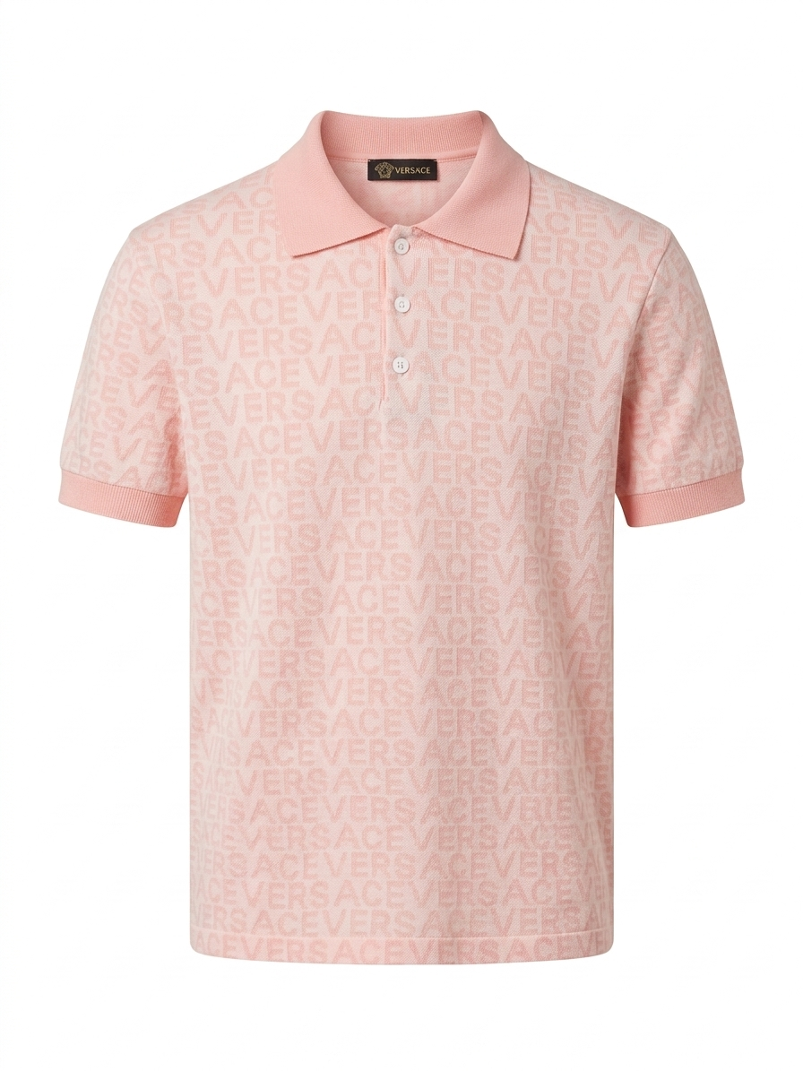 V. Signature Monogram Jacquard Polo