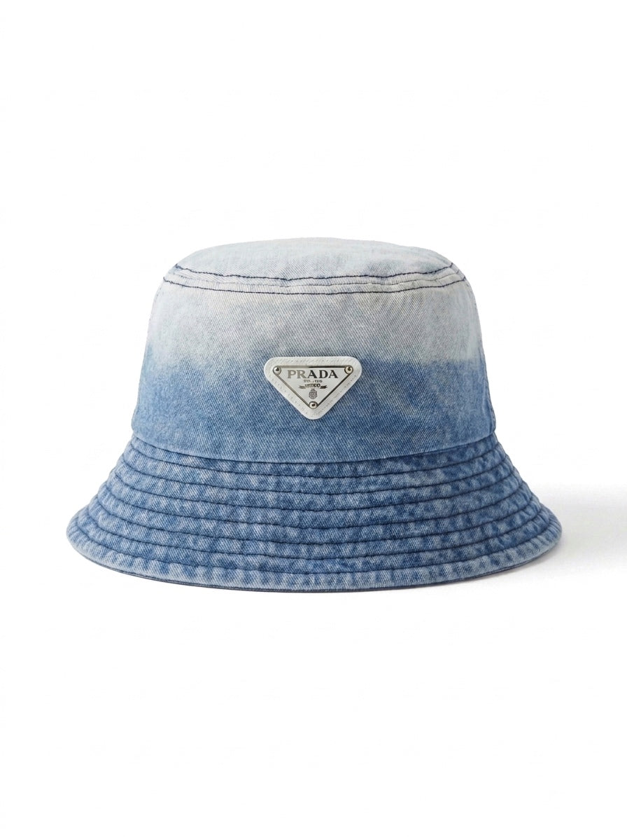 PRD. Ombré Denim Bucket Hat in Azure