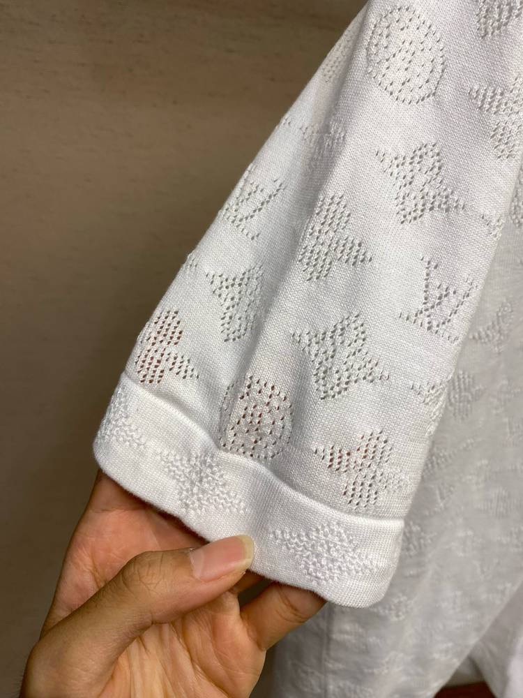 LV Pointelle Monogram Knit Polo