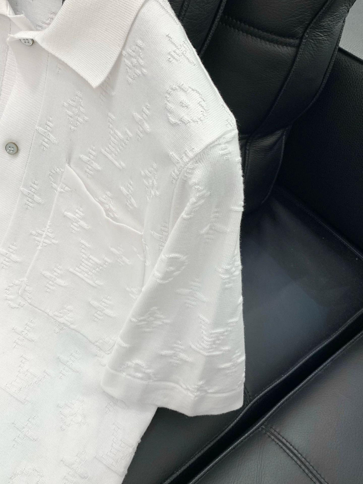 LV Textured Monogram Short-Sleeve Shirt