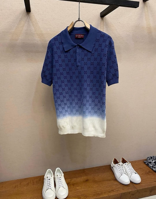 GC Ombré Monogram Knit Polo