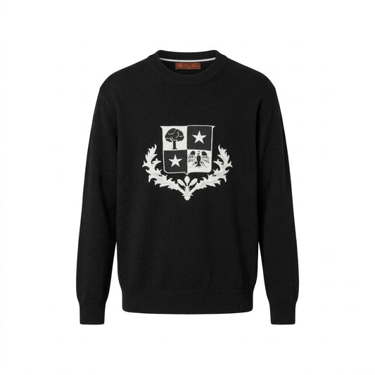 LP Heritage Crest Knit Sweater in Onyx