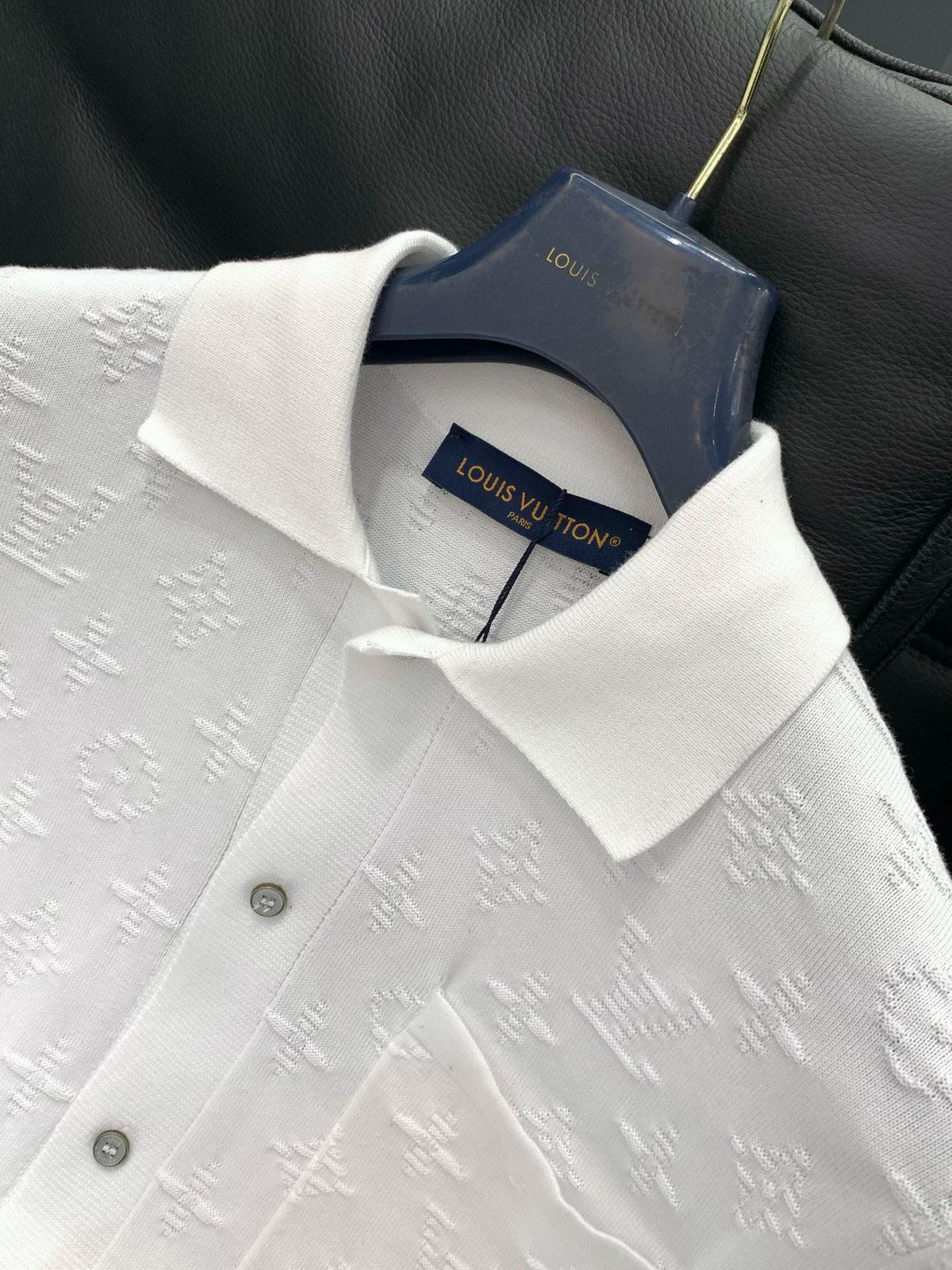 LV Textured Monogram Short-Sleeve Shirt