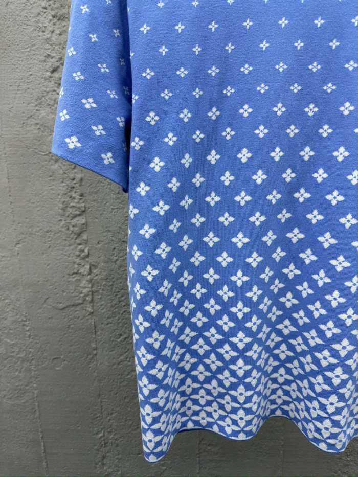 LV Monogram Gradient Blue Jersey T-Shirt