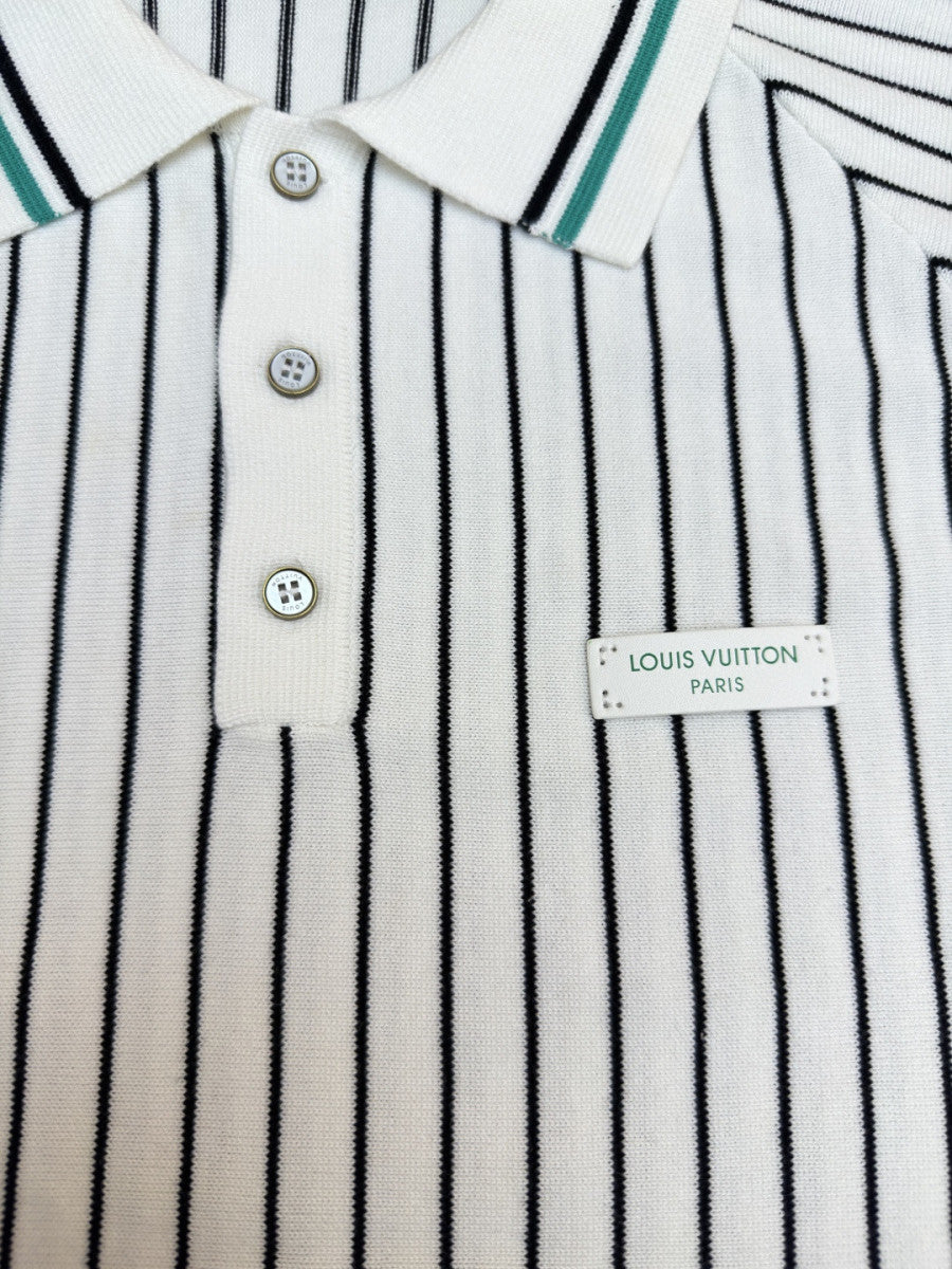 Lv Striped Knit Polo