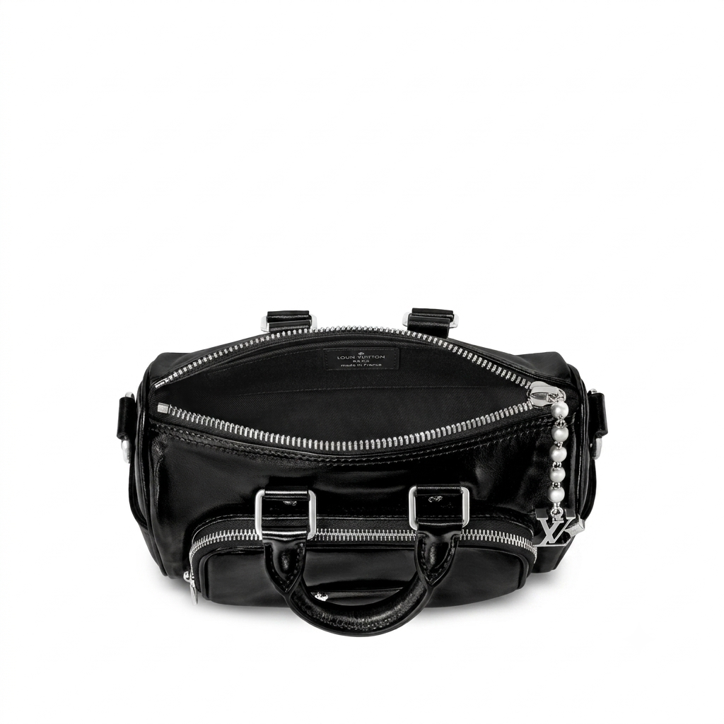 LV City Keepall in Black Calf Leather