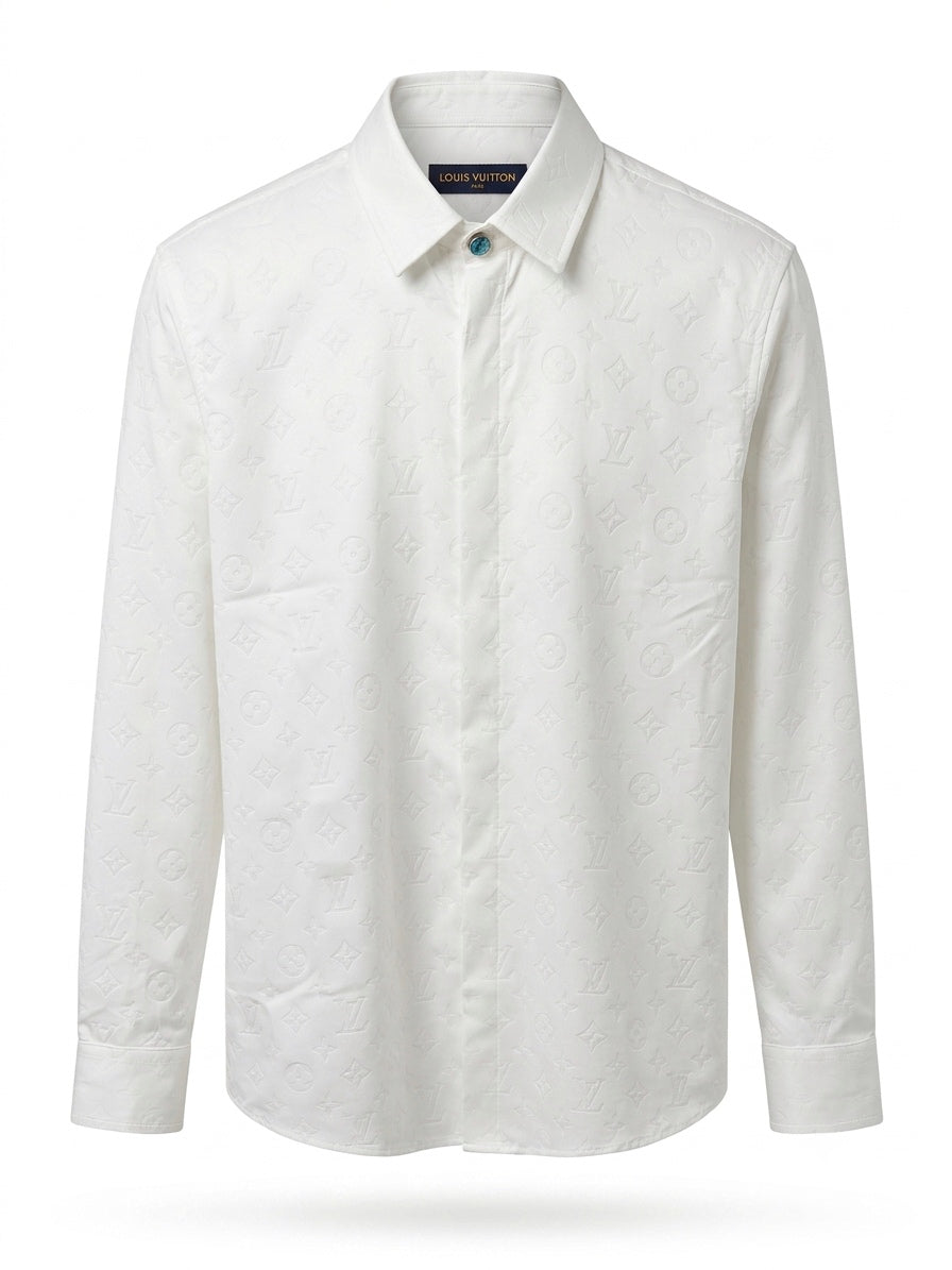 LV Monogram Embossed Tailored Shirt