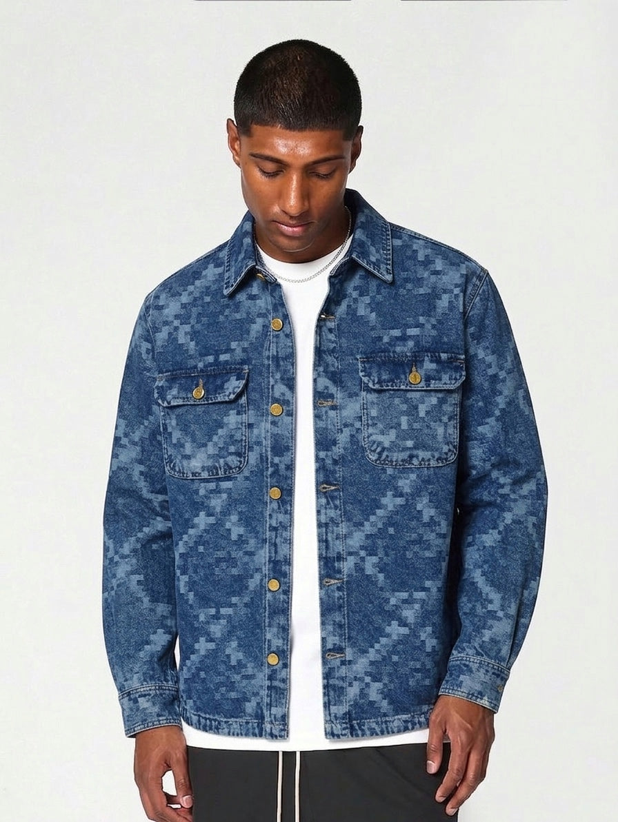 LV Damier Pop Denim Overshirt