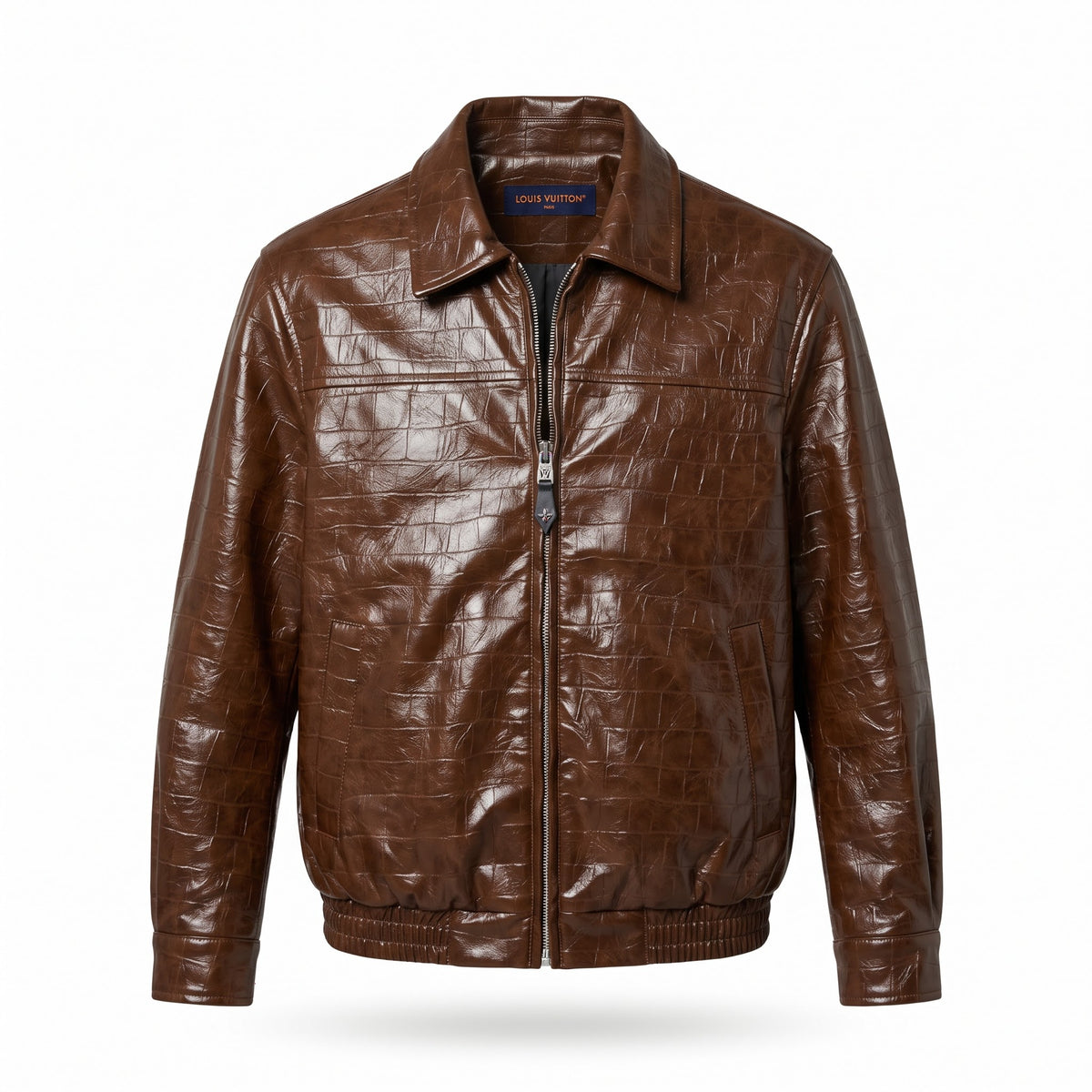 LV Exotic Embossed Blouson in Cognac