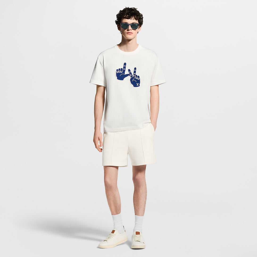 LV Signature Hands Motif Appliqué T-Shirt