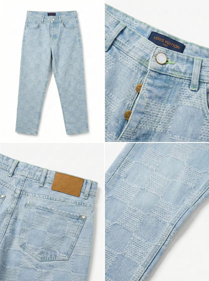 Checkerboard Denim Co-ord