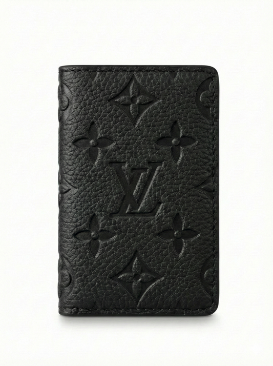 Embossed Monogram Leather Pocket Organizer