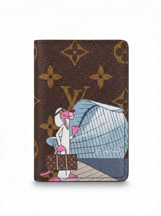 Animated Traveler Monogram Card Holder
