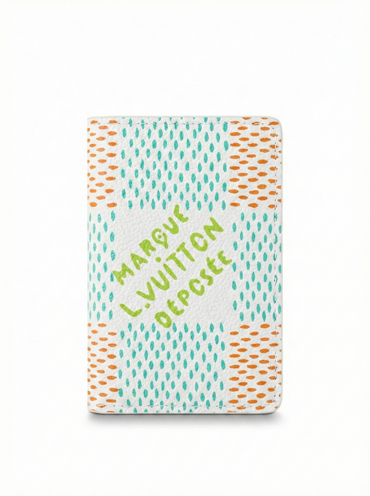 Artistic Checkered Card Organizer