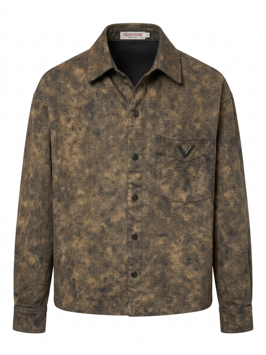 Acid-Wash Canvas Overshirt