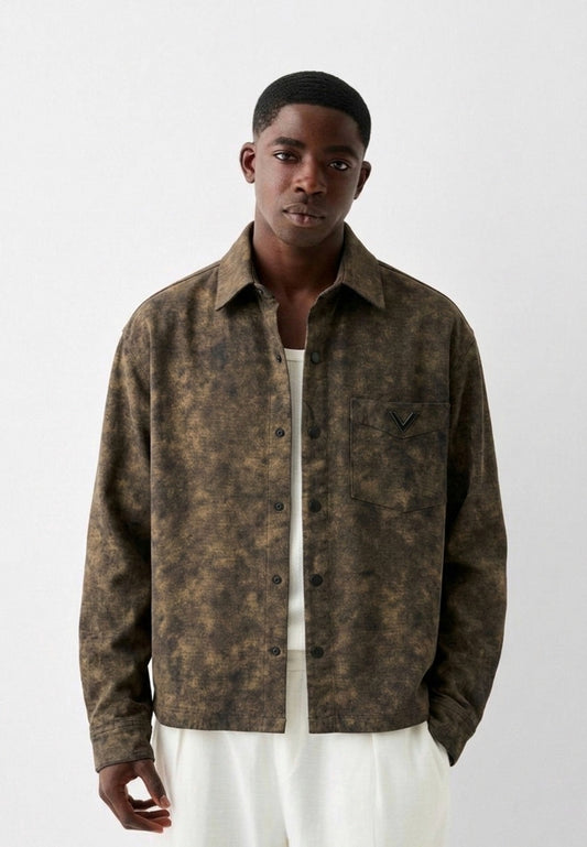 Acid-Wash Canvas Overshirt